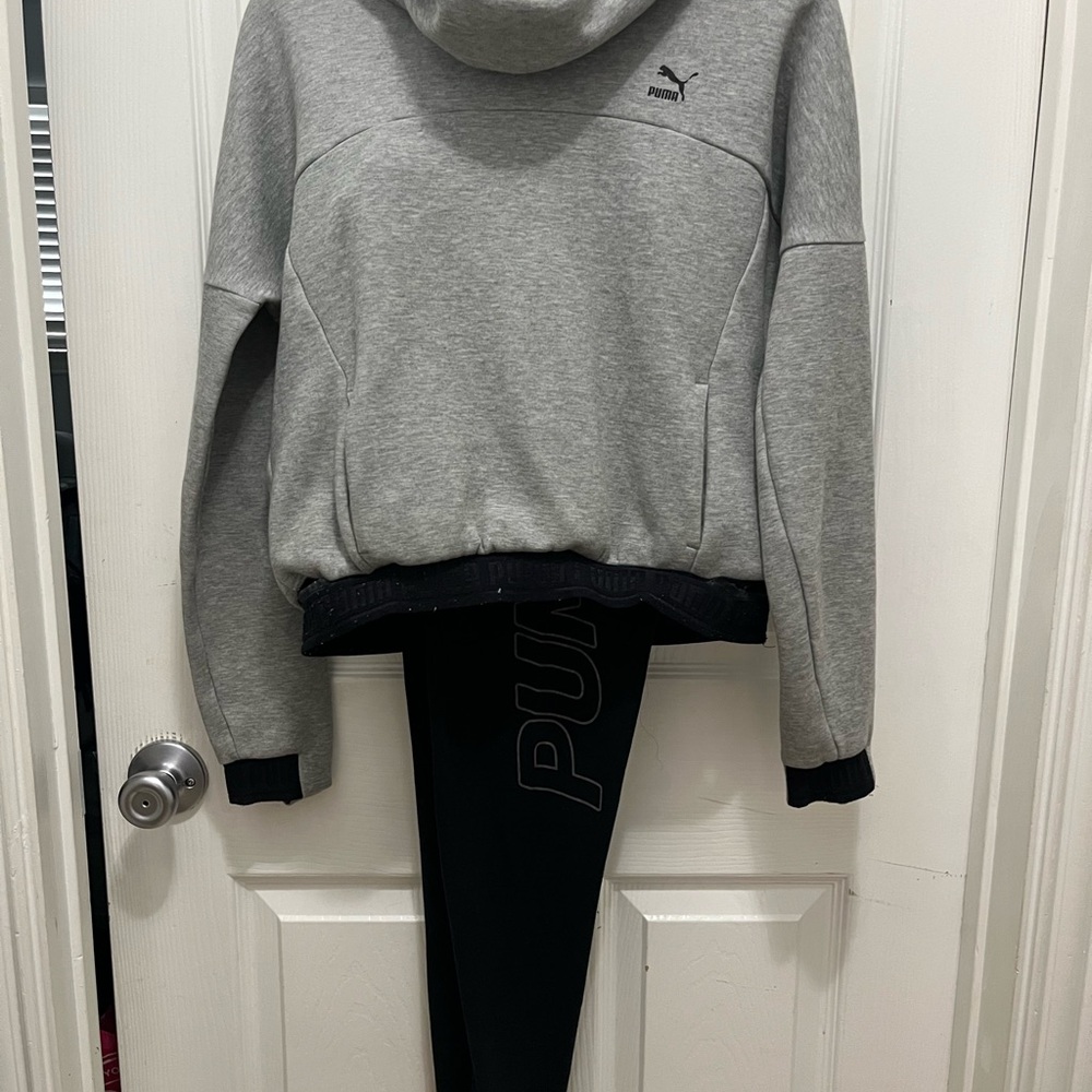 PUMA Women's Gray Hoodie Sweater